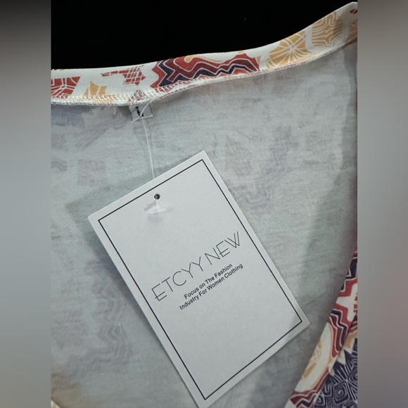 Brand New ETCYY NEW Boho Hippie Soft Tank Top size L - Picture 3 of 3